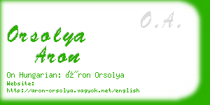 orsolya aron business card